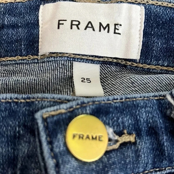 Frame Le Skinny de Jeanne in Van Ness Chew - Size 25 - Picture 4 of 7